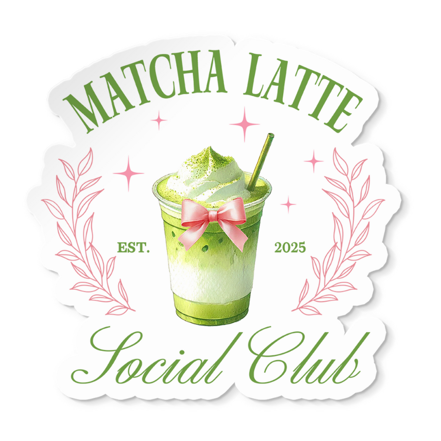 Matcha Latte Social Club Sticker