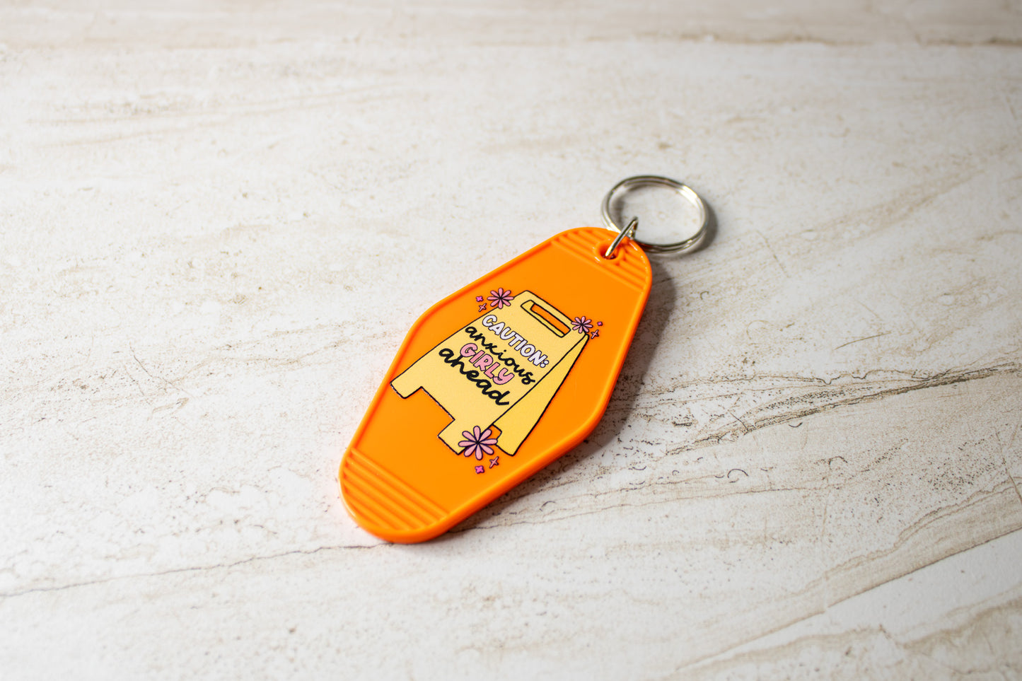 Caution: Anxiety Keychain