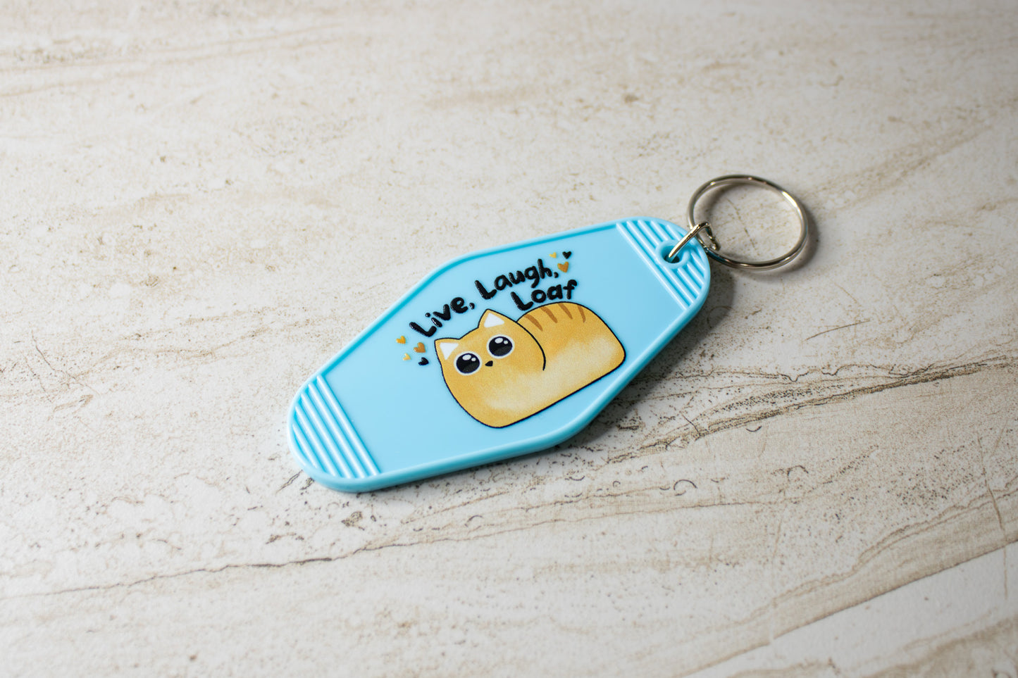 Live Laugh Loaf Keychain