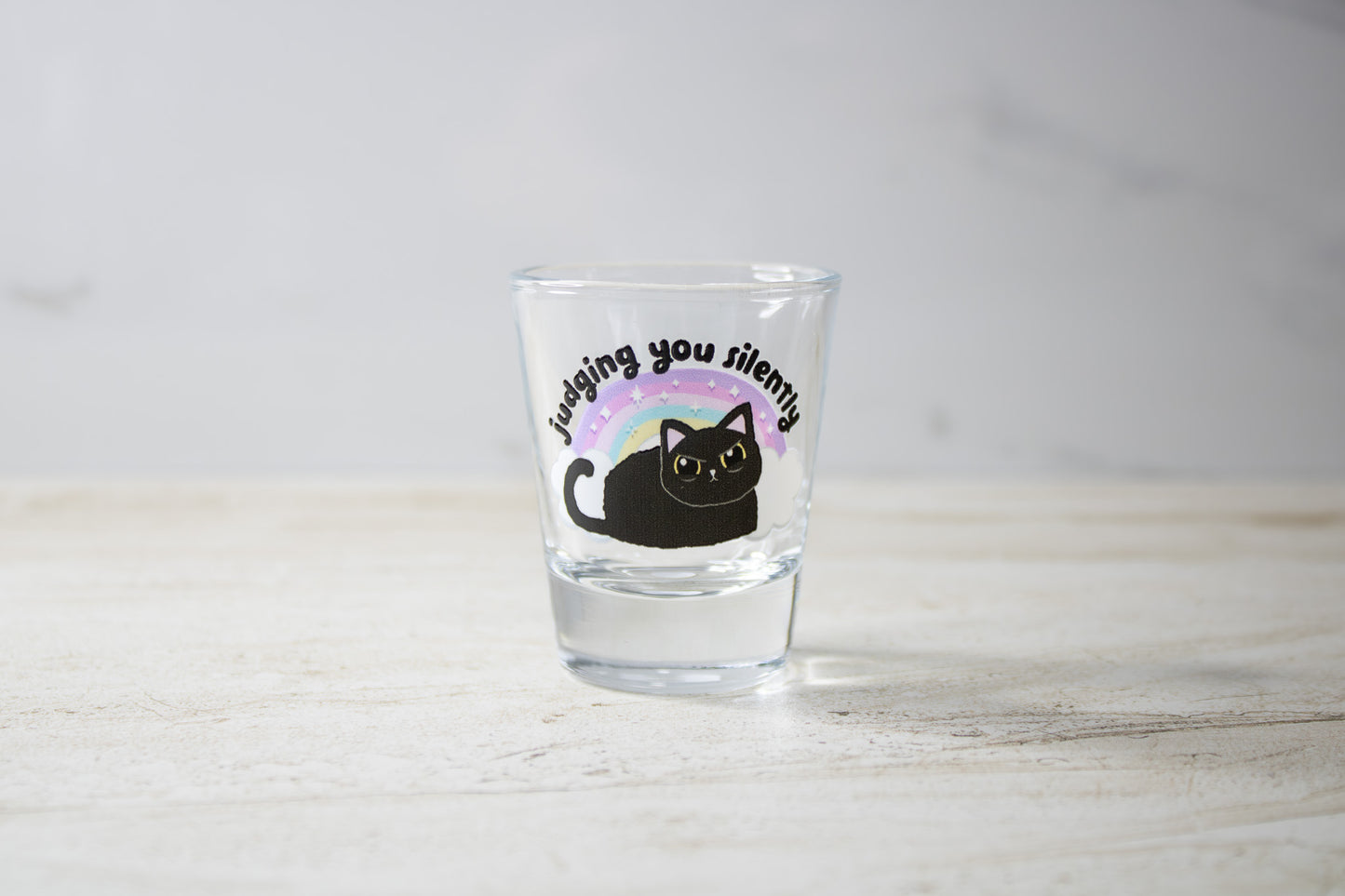 Judging You Silently Shot Glass