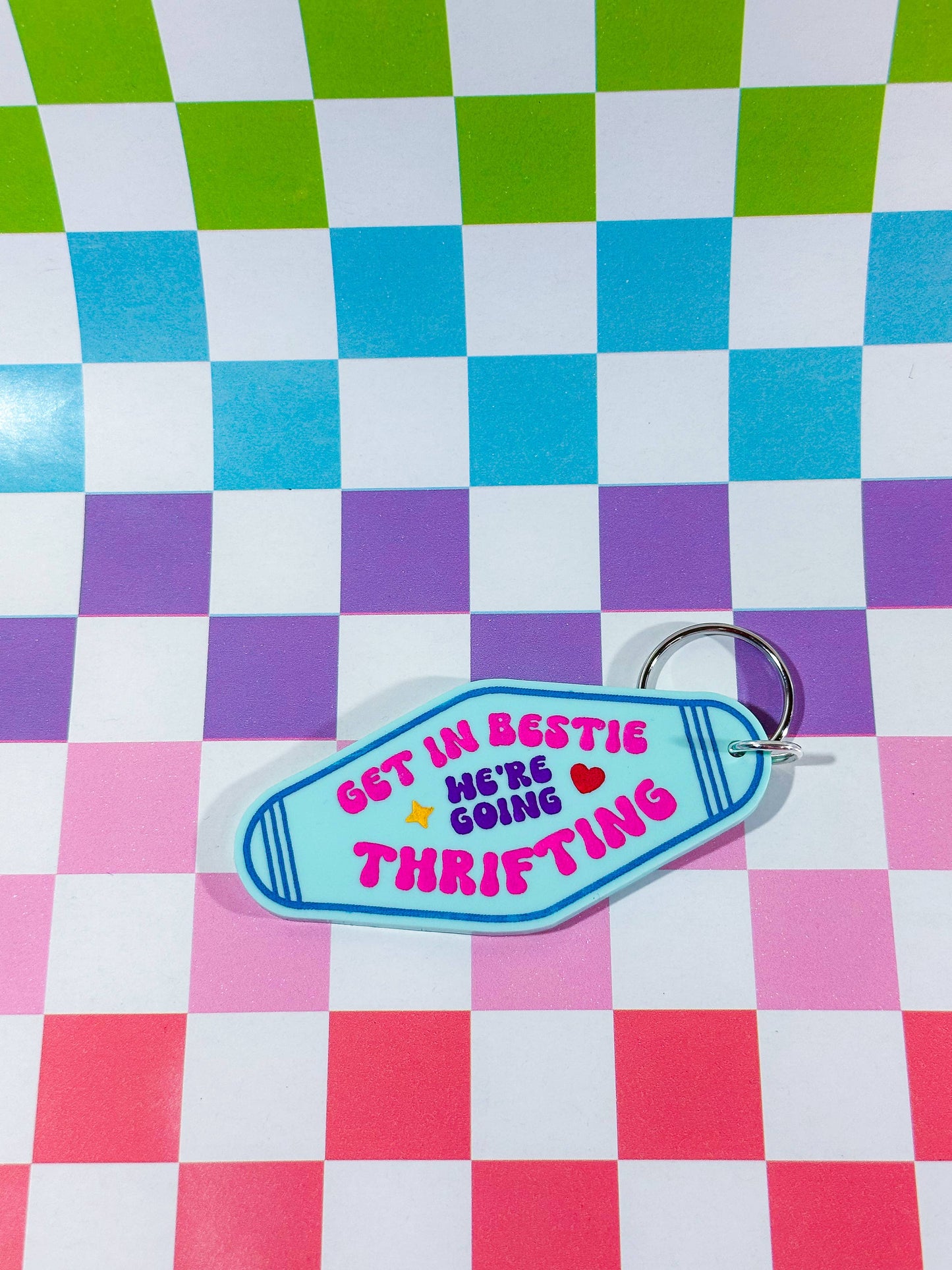Get in Bestie, We're Going Thrifting Keychain