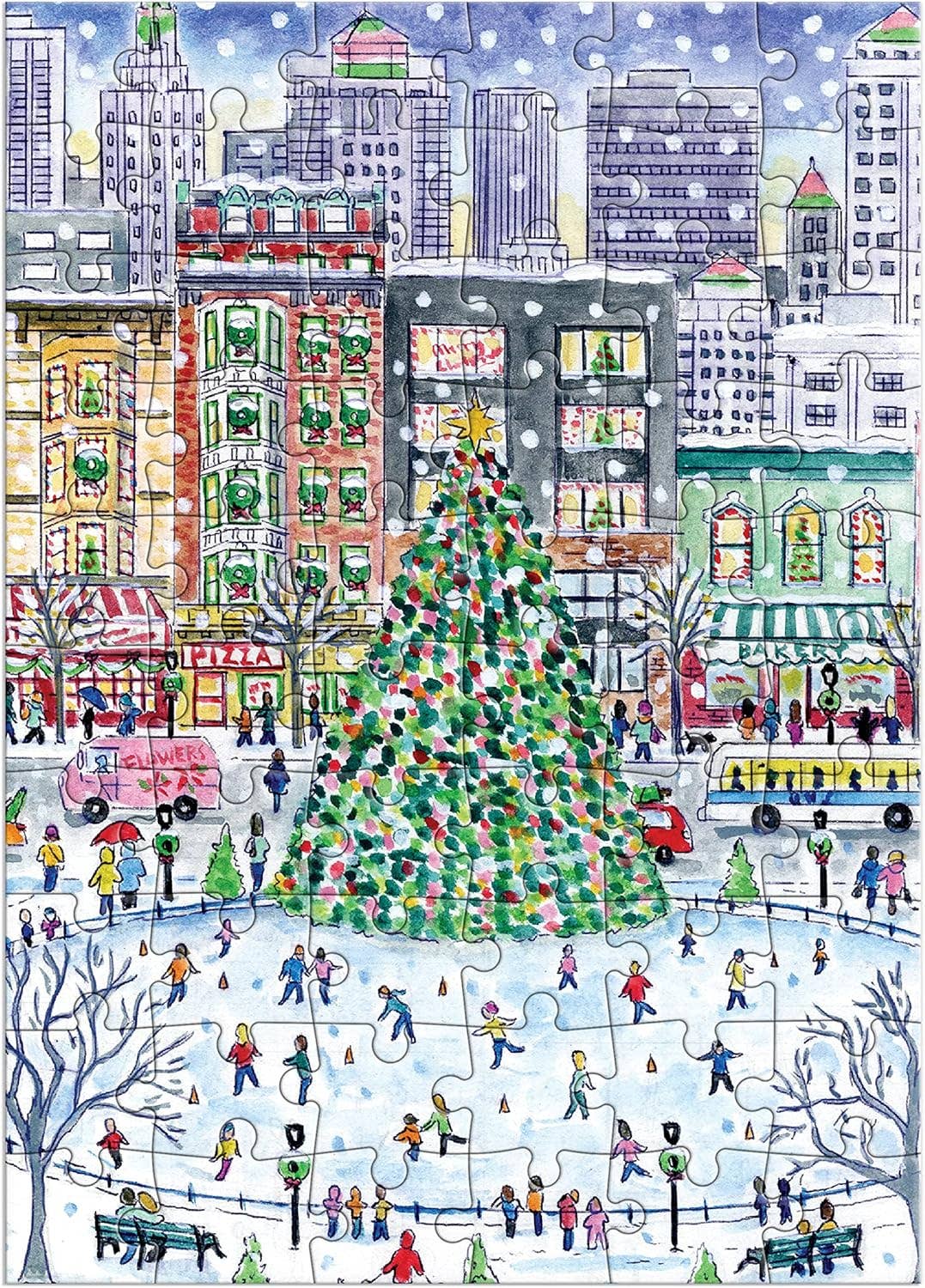 Michael Storrings Christmas in the City Greeting Card Puzzle