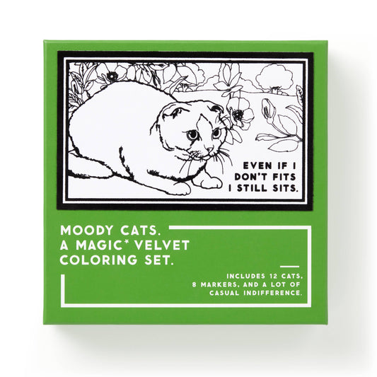 Brass Monkey Moody Cats Magic Velvet Coloring Set