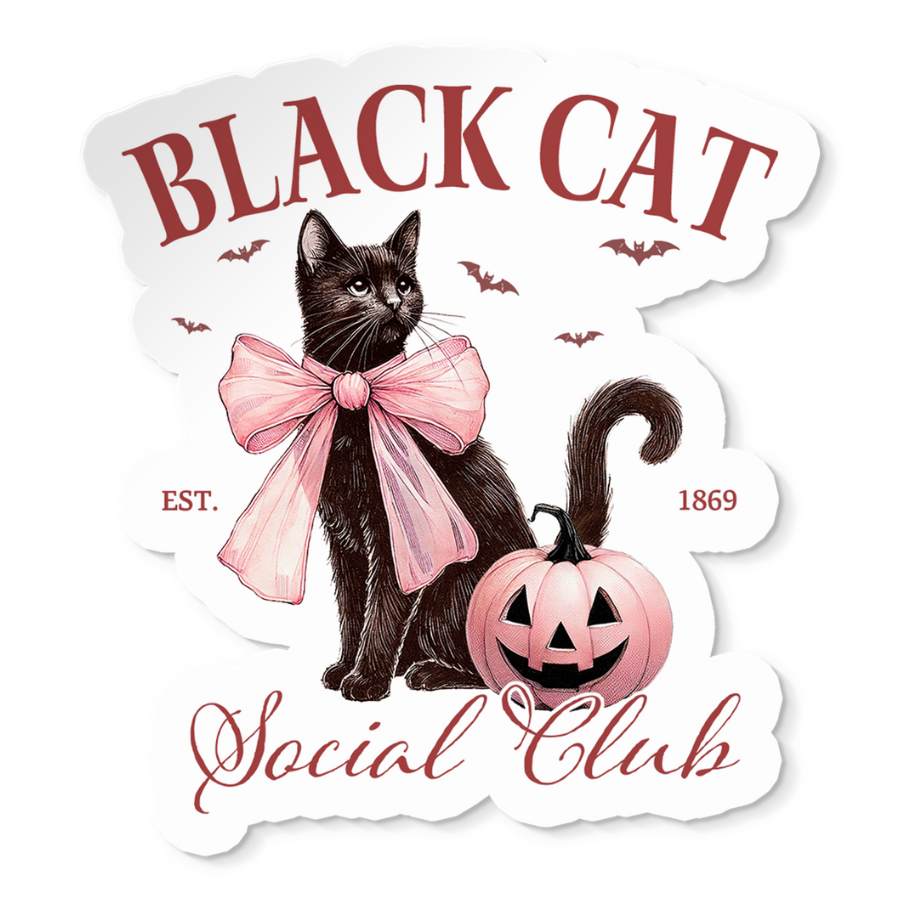 Black Cat Social Club Sticker