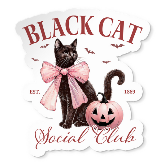 Black Cat Social Club Sticker