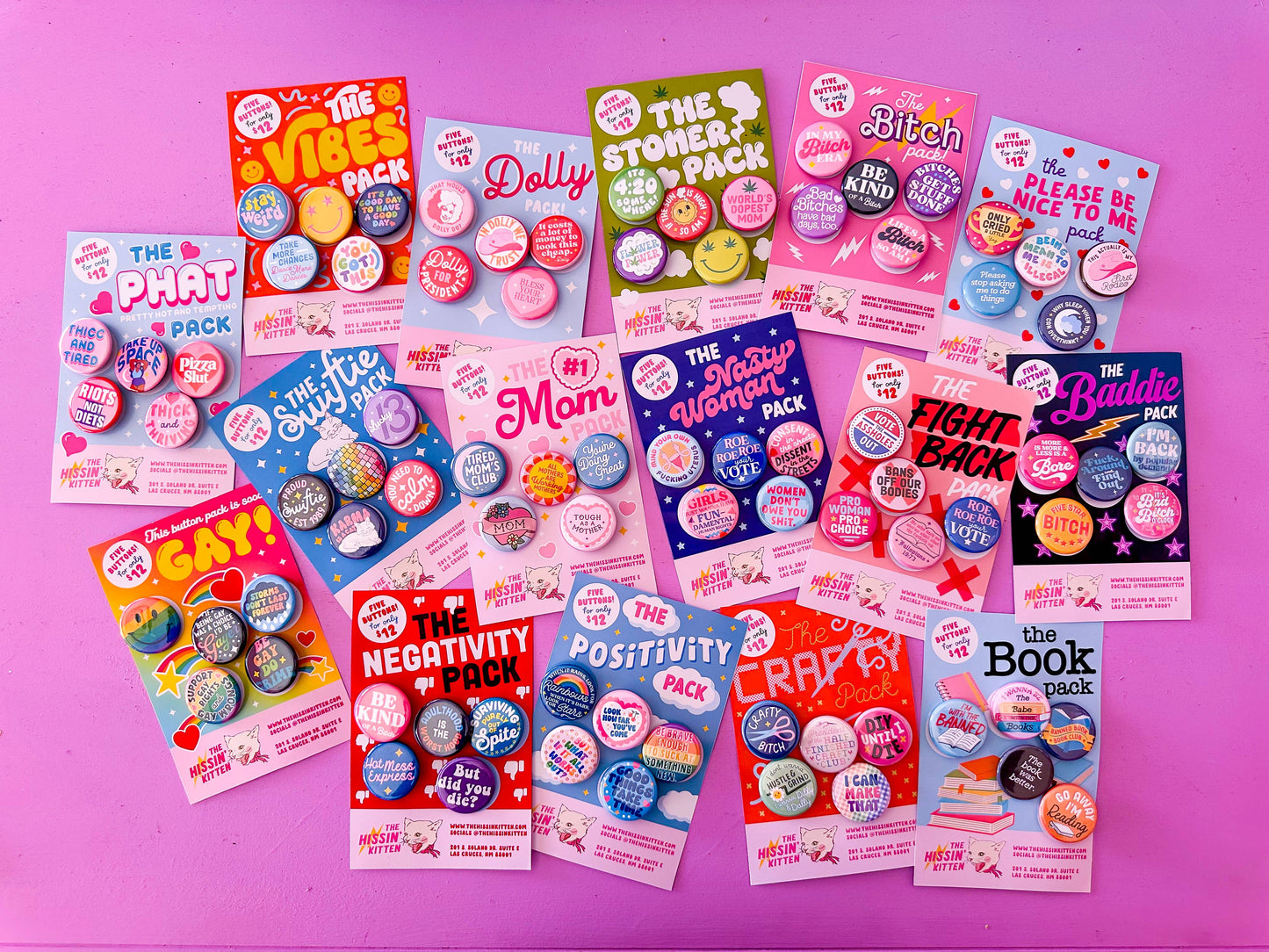 The Please Be Nice To Me Pack (Buttons or Magnets!) : Pin Back