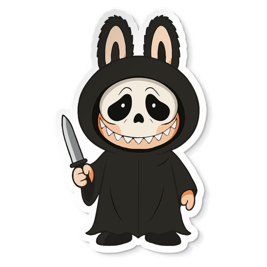 Ghost Face Labubu Sticker
