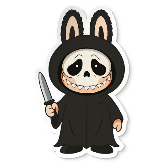 Ghost Face Labubu Sticker