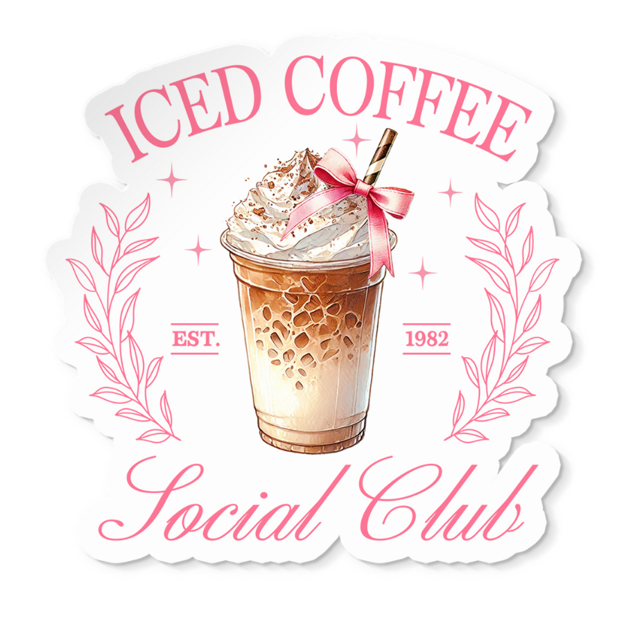 Iced Coffee Social Club Sticker