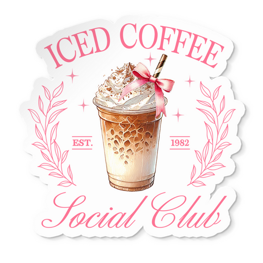Iced Coffee Social Club Sticker