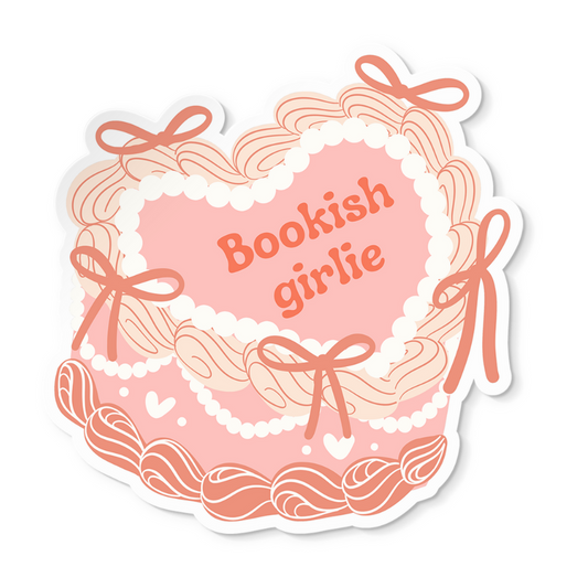 Bookish Girlie Vintage Cake Sticker