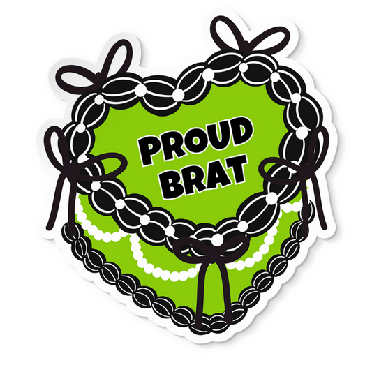 Proud Brat Vintage Cake Sticker