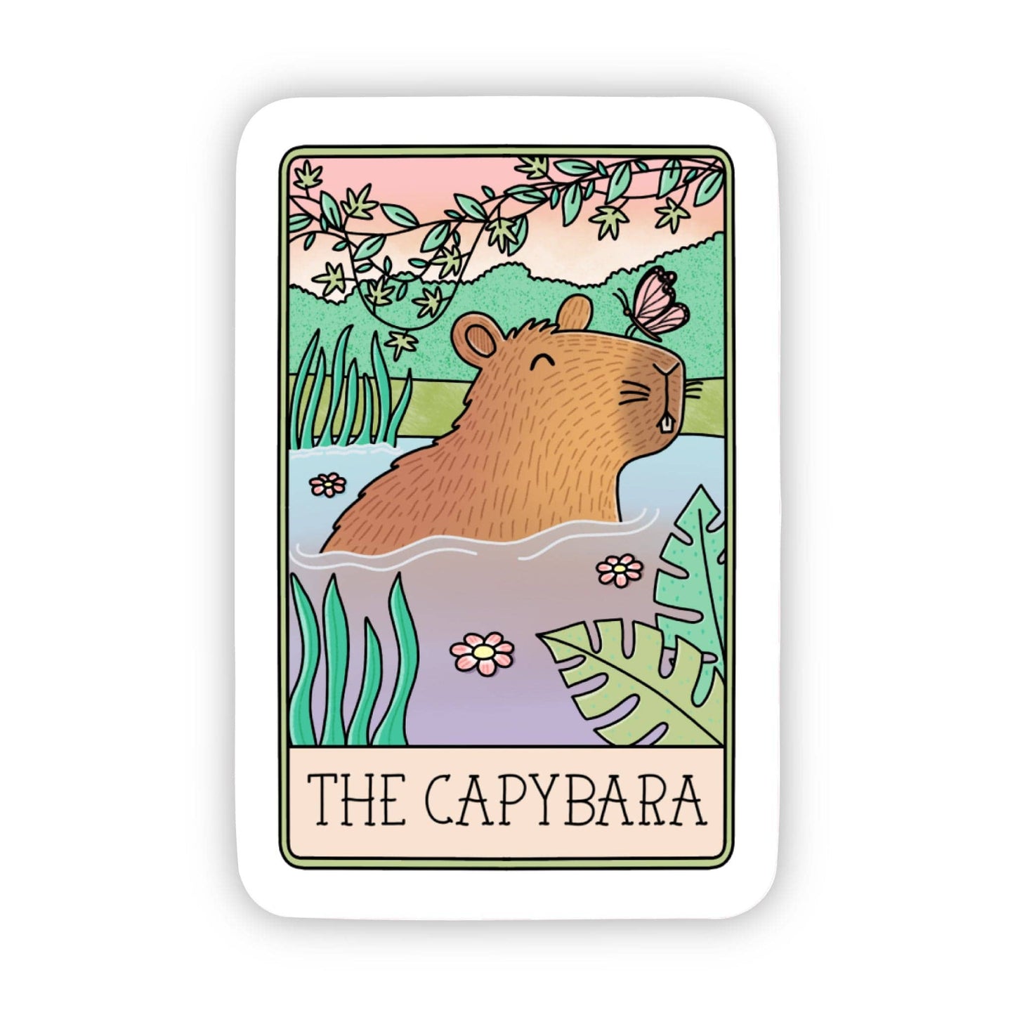 "The Capybara" Tarot Card Sticker