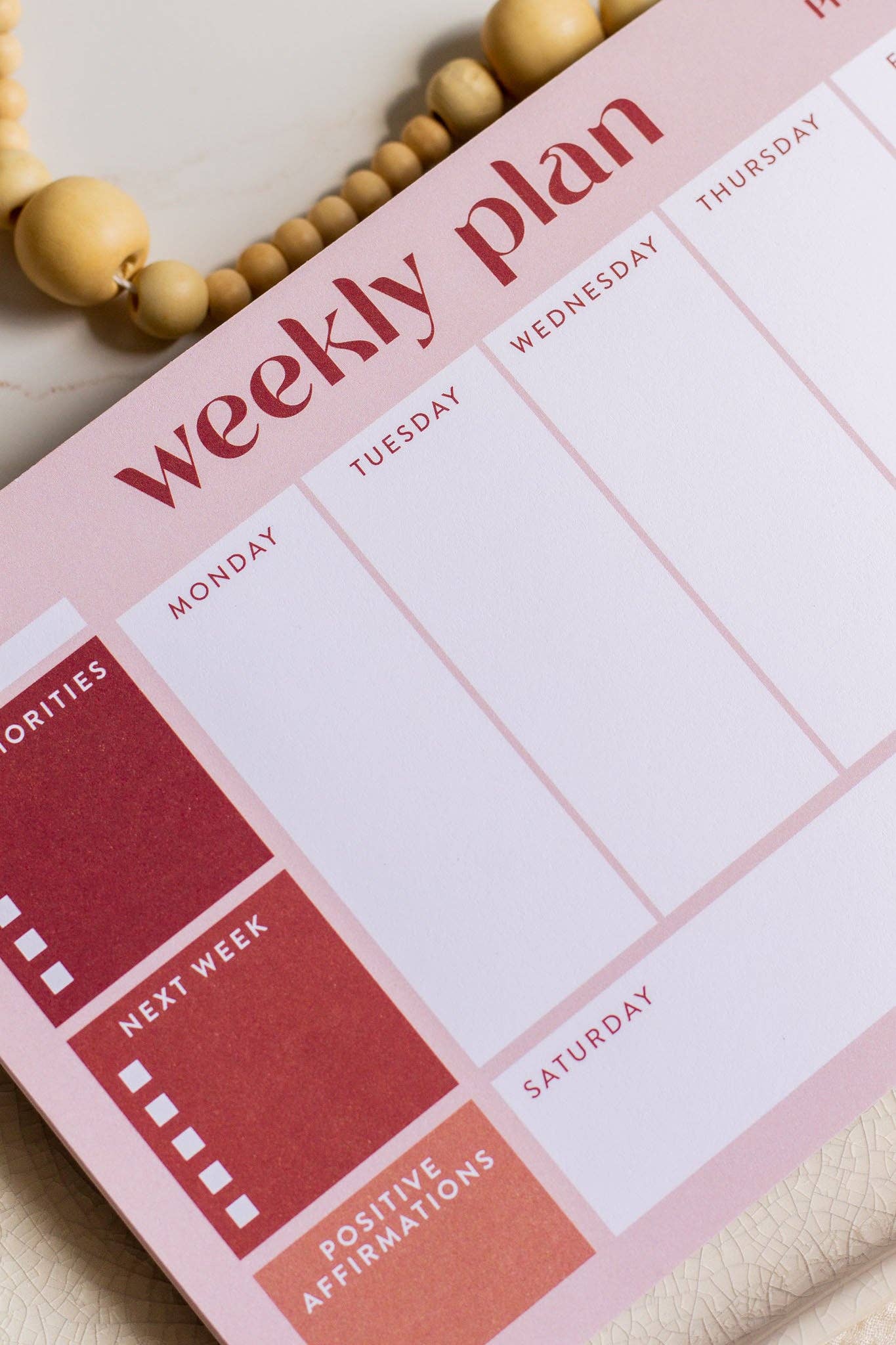 Weekly Plan Notepad