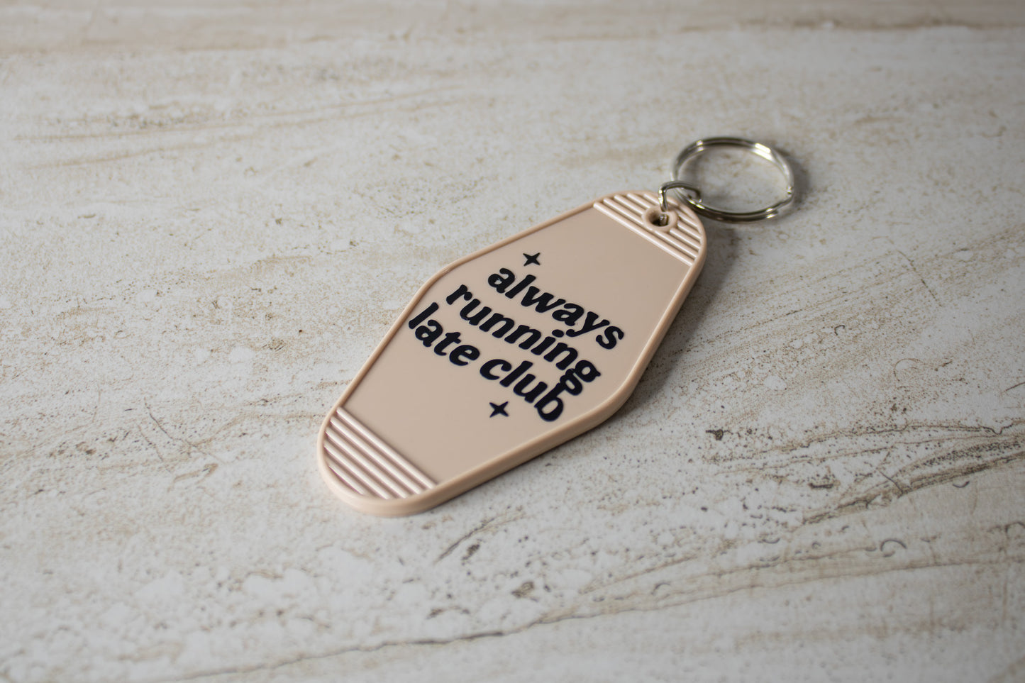 Always Running Late Club Keychain