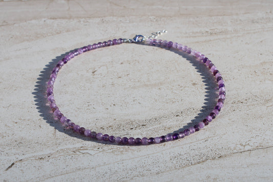 Amethyst Crystal Choker Necklace