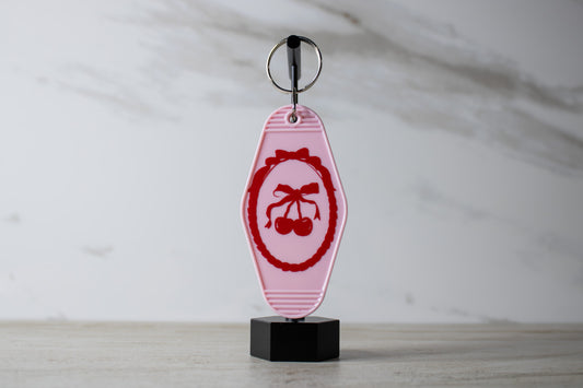 Coquette Cherries Keychain