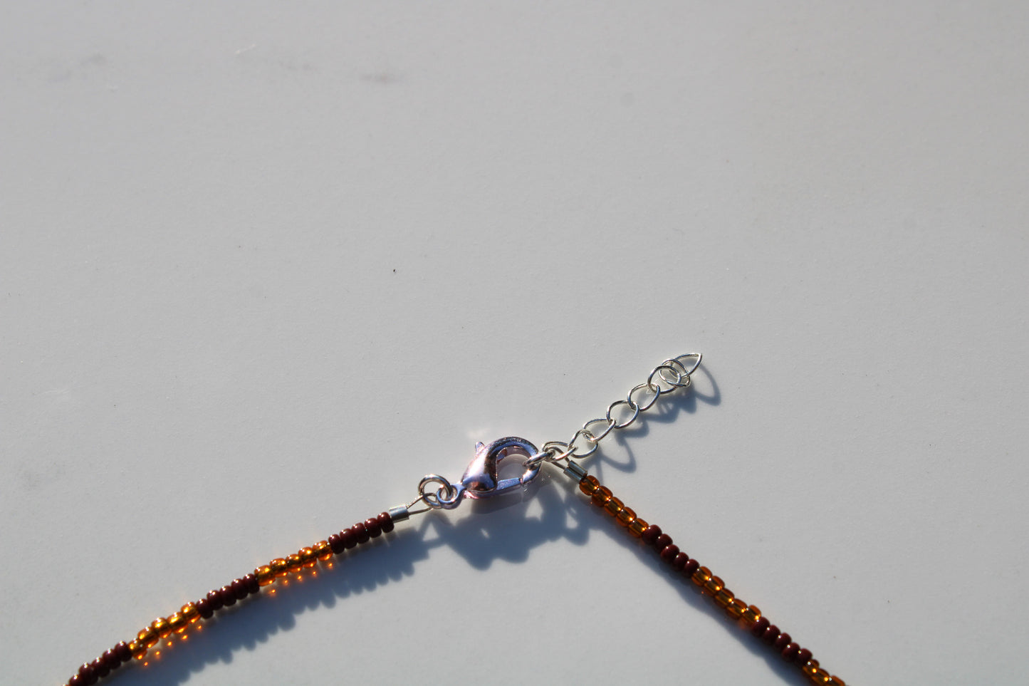 Tortoise Shell Charm Seed Bead Necklace