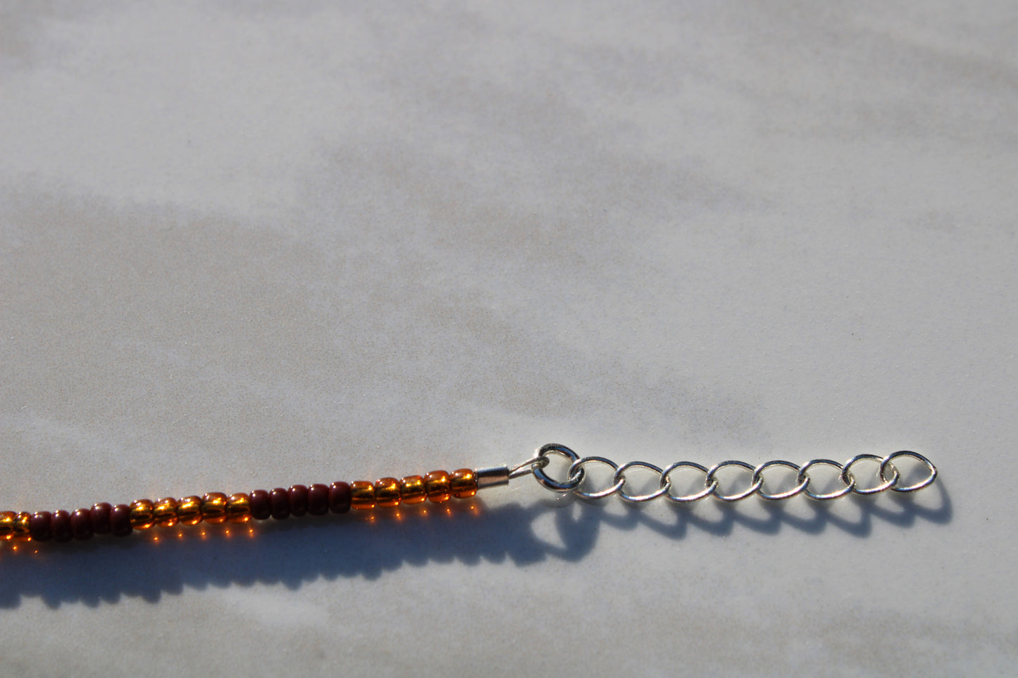 Tortoise Shell Charm Seed Bead Necklace