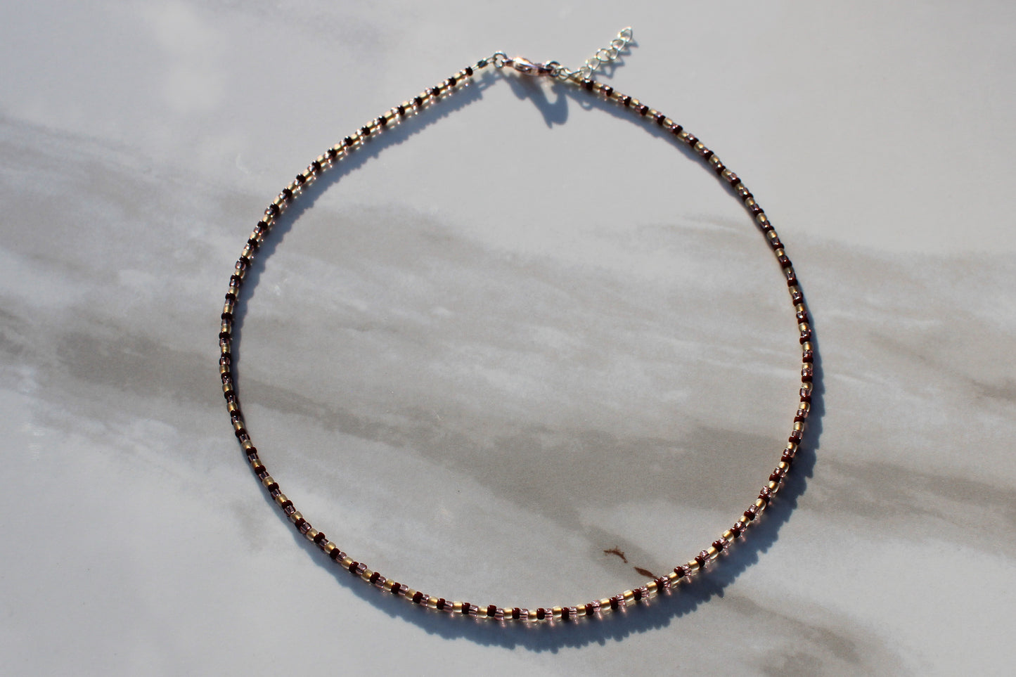 Brown Multicolor Beaded Necklace