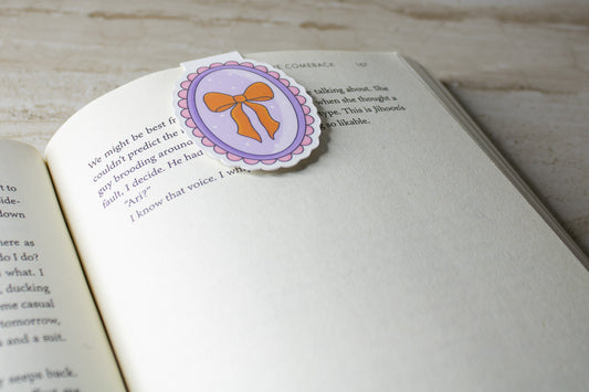 Halloween Bow Frame Magnetic Bookmark