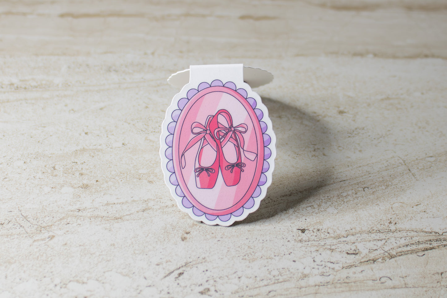 Ballet Slippers Frame Magnetic Bookmark