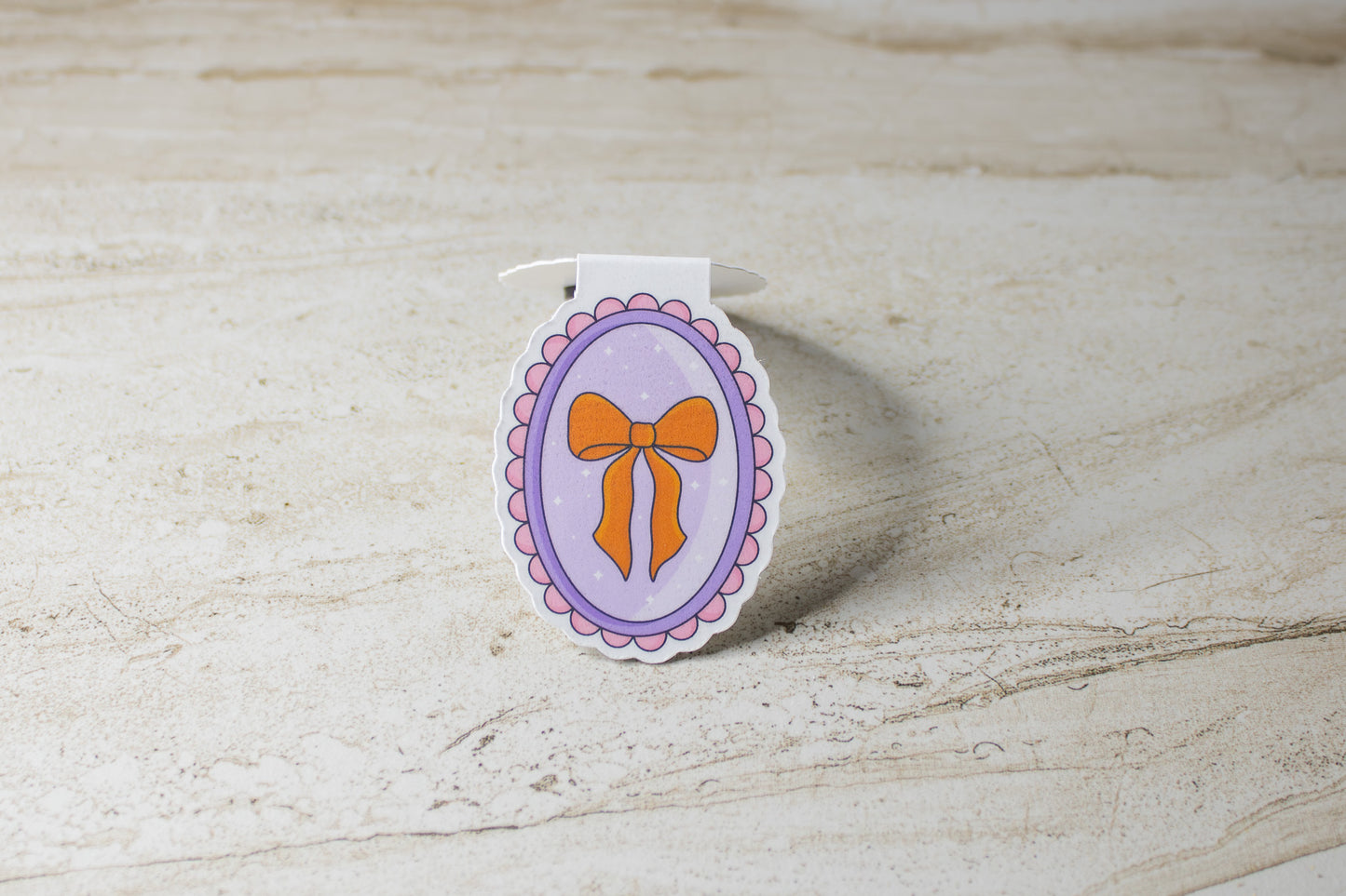 Halloween Bow Frame Magnetic Bookmark