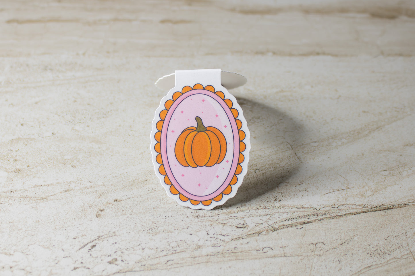Pumpkin Frame Magnetic Bookmark