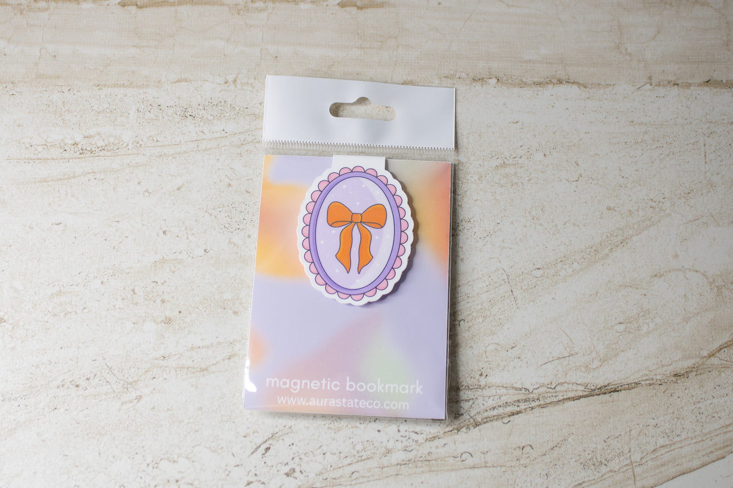 Halloween Bow Frame Magnetic Bookmark