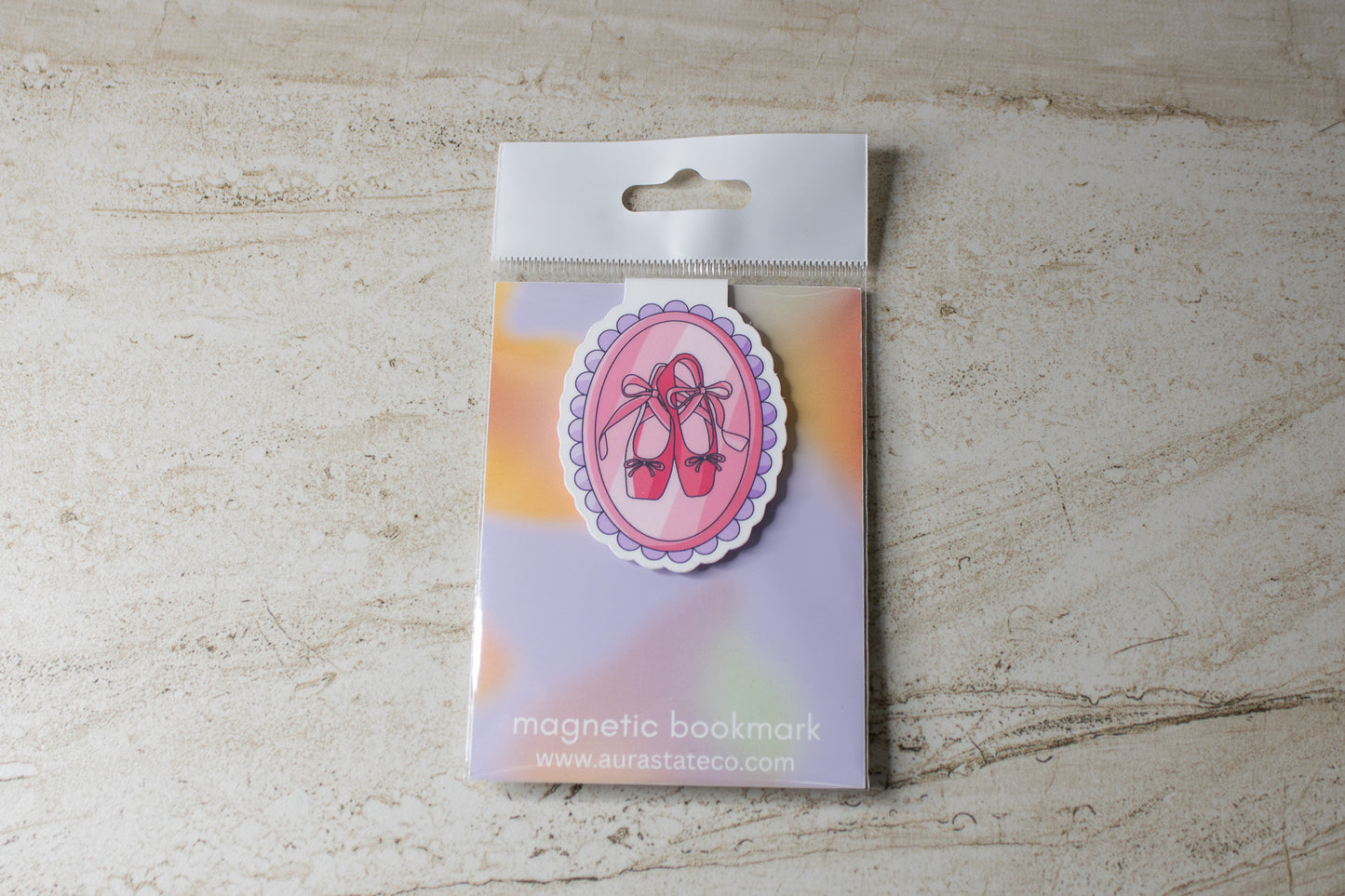 Ballet Slippers Frame Magnetic Bookmark
