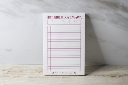 Hot girls love wawa notepad