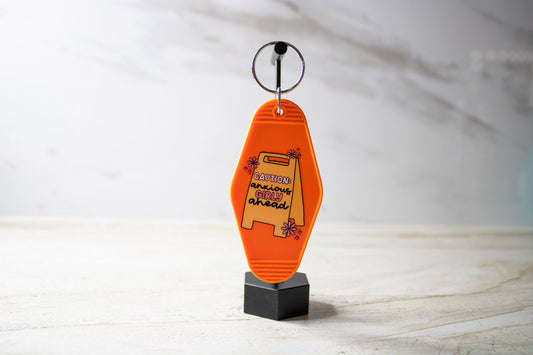 Caution: Anxiety Keychain