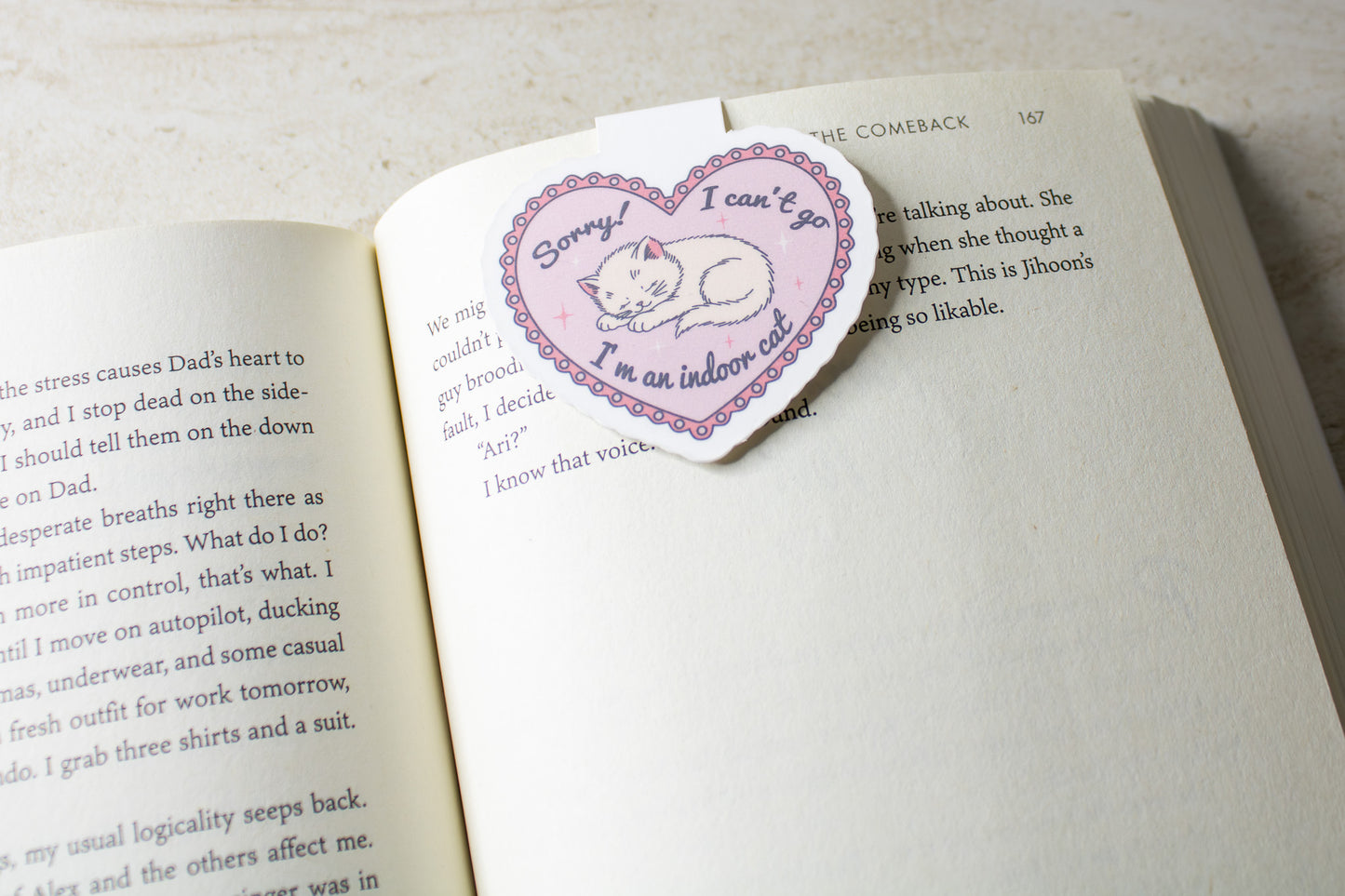 Indoor Cat Magnetic Bookmark