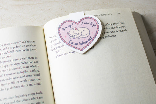 Indoor Cat Magnetic Bookmark