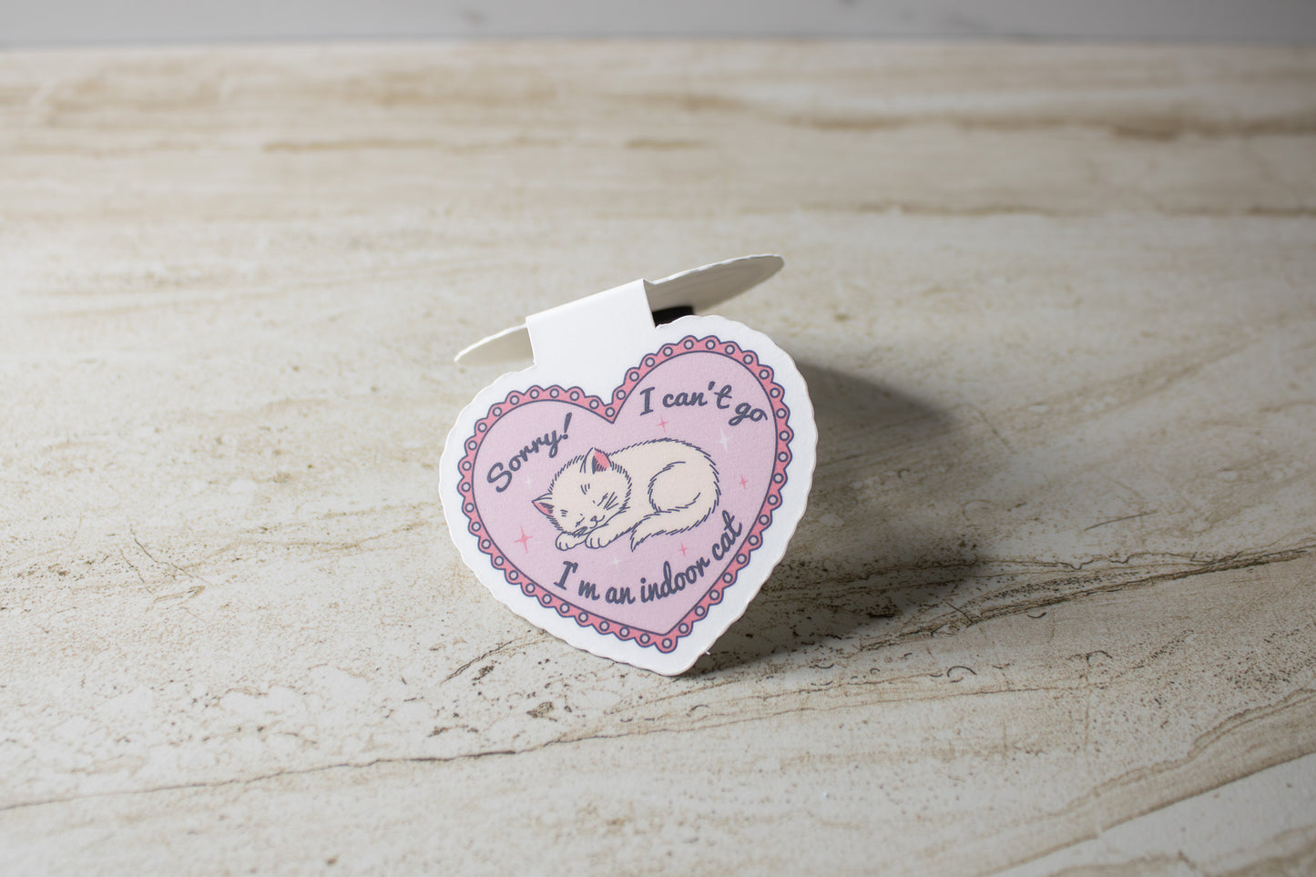 Indoor Cat Magnetic Bookmark