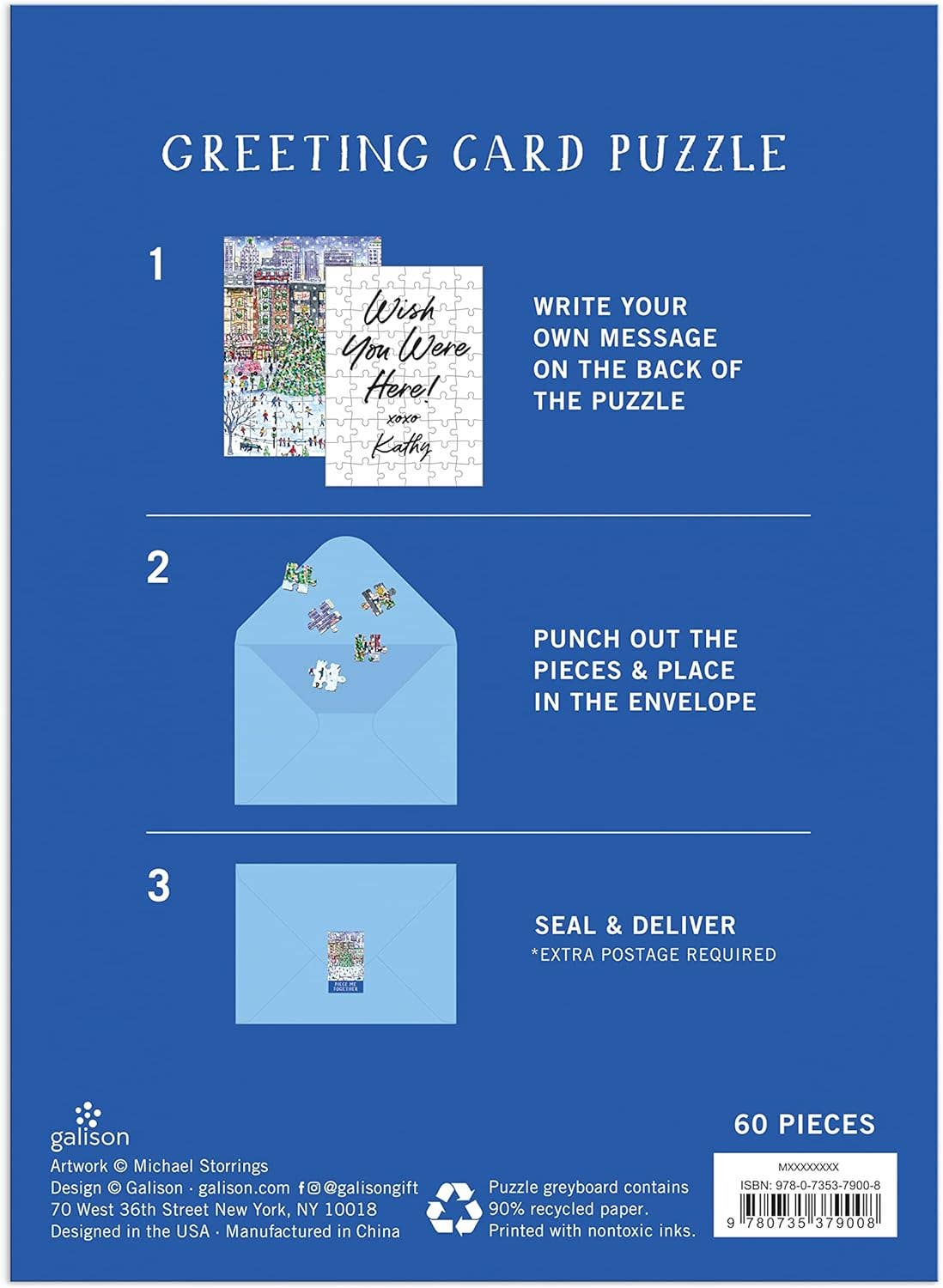 Michael Storrings Christmas in the City Greeting Card Puzzle