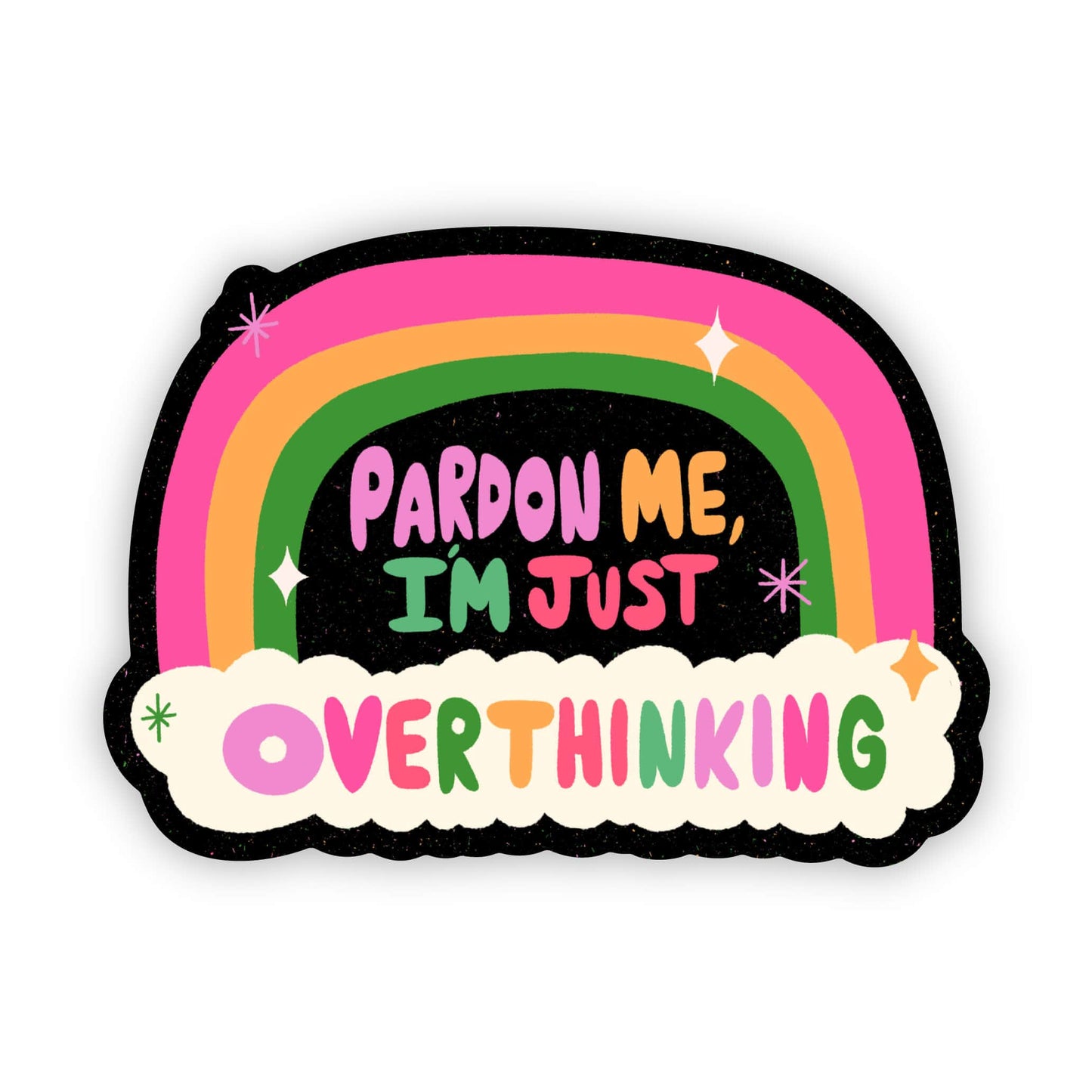 Overthinking Rainbow Sticker