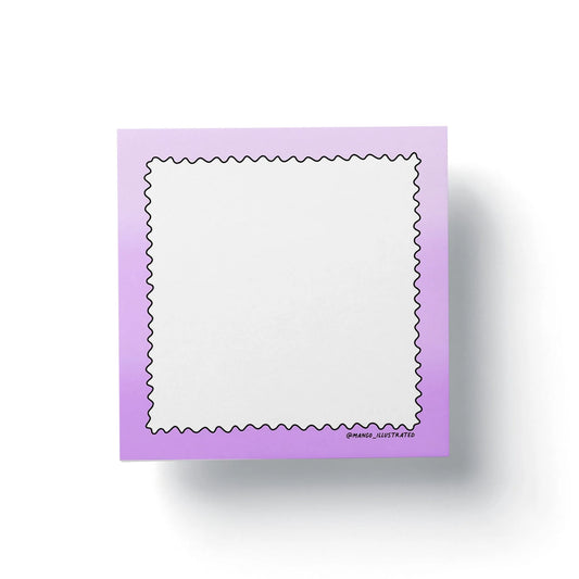 Purple Gradient Squiggle Sticky Notes